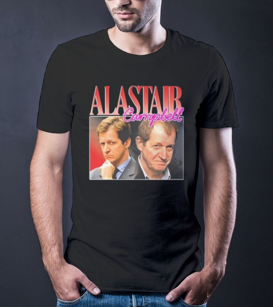 Alastair Campbell Retro Bold Portrait Duo T-Shirt