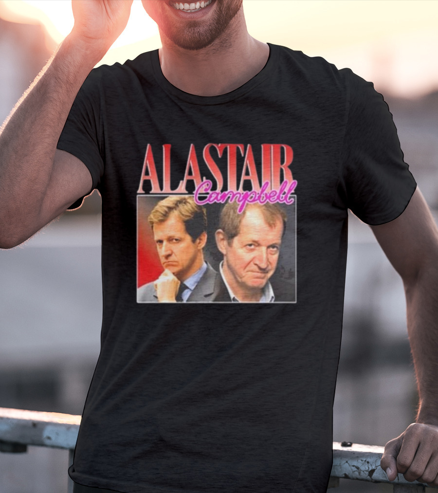 Alastair Campbell Retro Bold Portrait Duo T-Shirt
