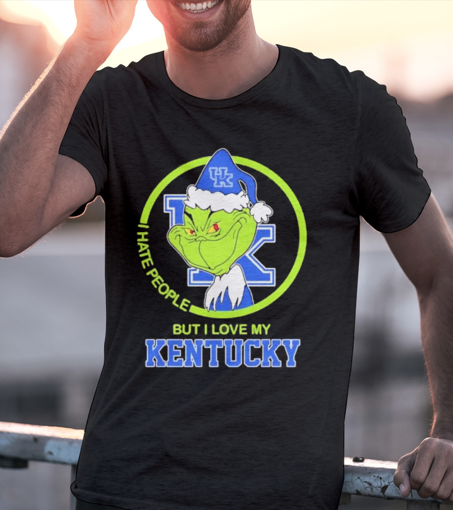 Kentucky Wildcats Grinch I Hate People But I Love My Kentucky T-Shirt