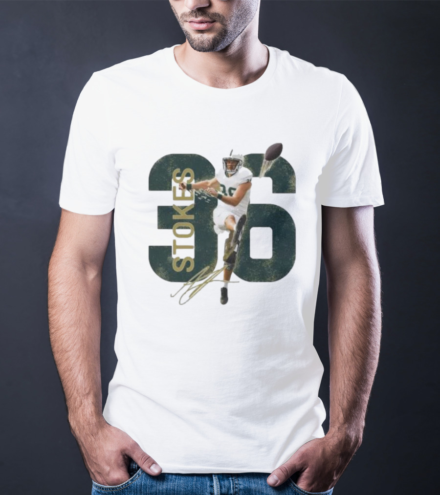 Stokes 36 Football Kicker Signature Action Image T-Shirt