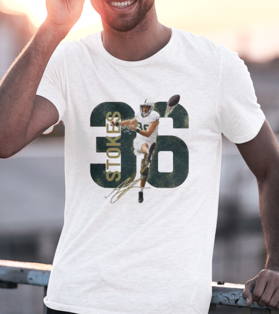 Stokes 36 Football Kicker Signature Action Image T-Shirt