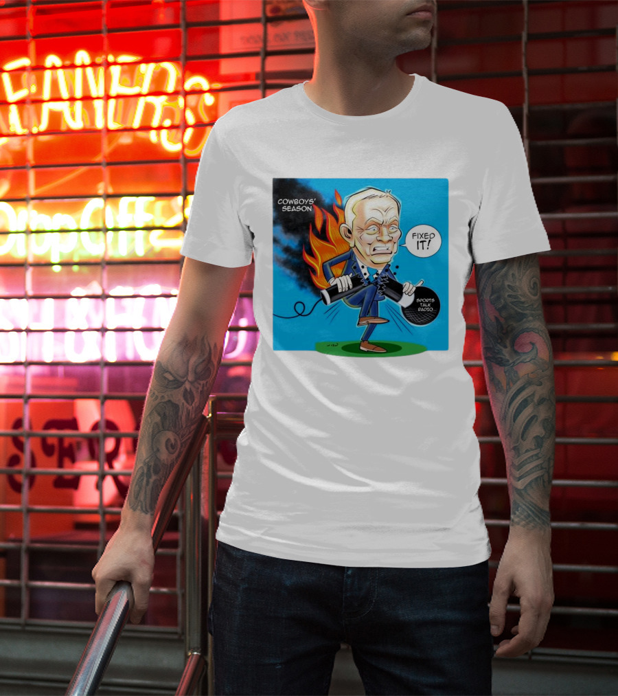 COWBOYS' SEASON FIXED IT SPORTS TALK RADIO CARTOON T-Shirt