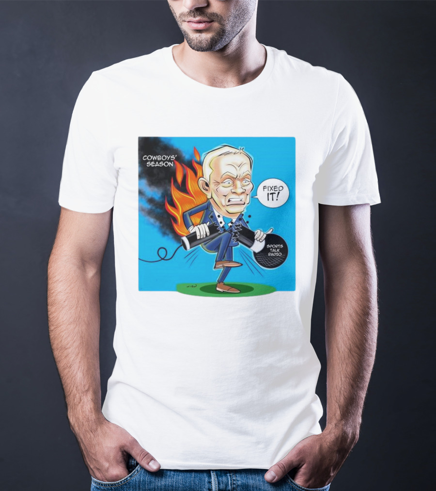 COWBOYS' SEASON FIXED IT SPORTS TALK RADIO CARTOON T-Shirt