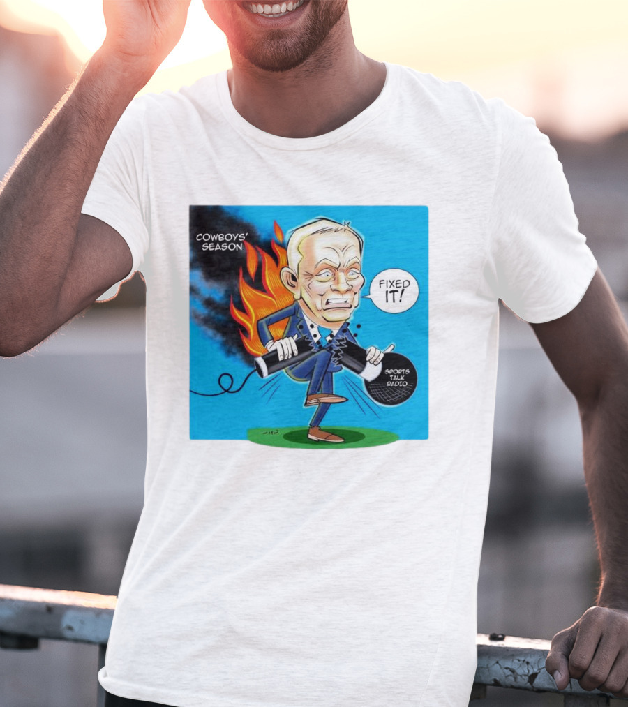 COWBOYS' SEASON FIXED IT SPORTS TALK RADIO CARTOON T-Shirt