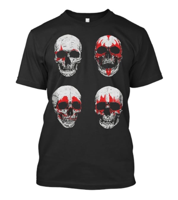 Glow In The Dark Skulls Hotter Than Hell Red Accents T-Shirt