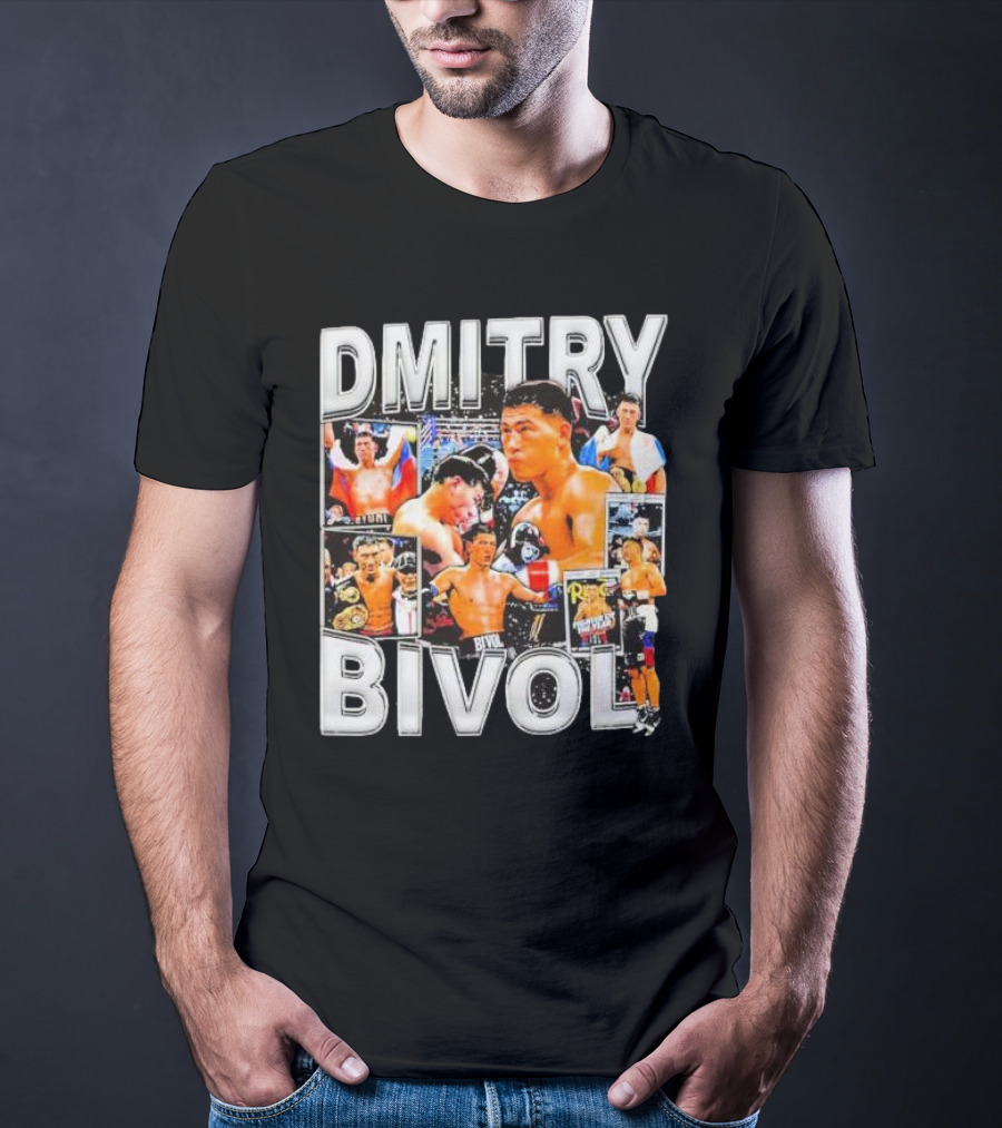 Dmitry Bivol Boxing Champion Vintage Collage T-Shirt