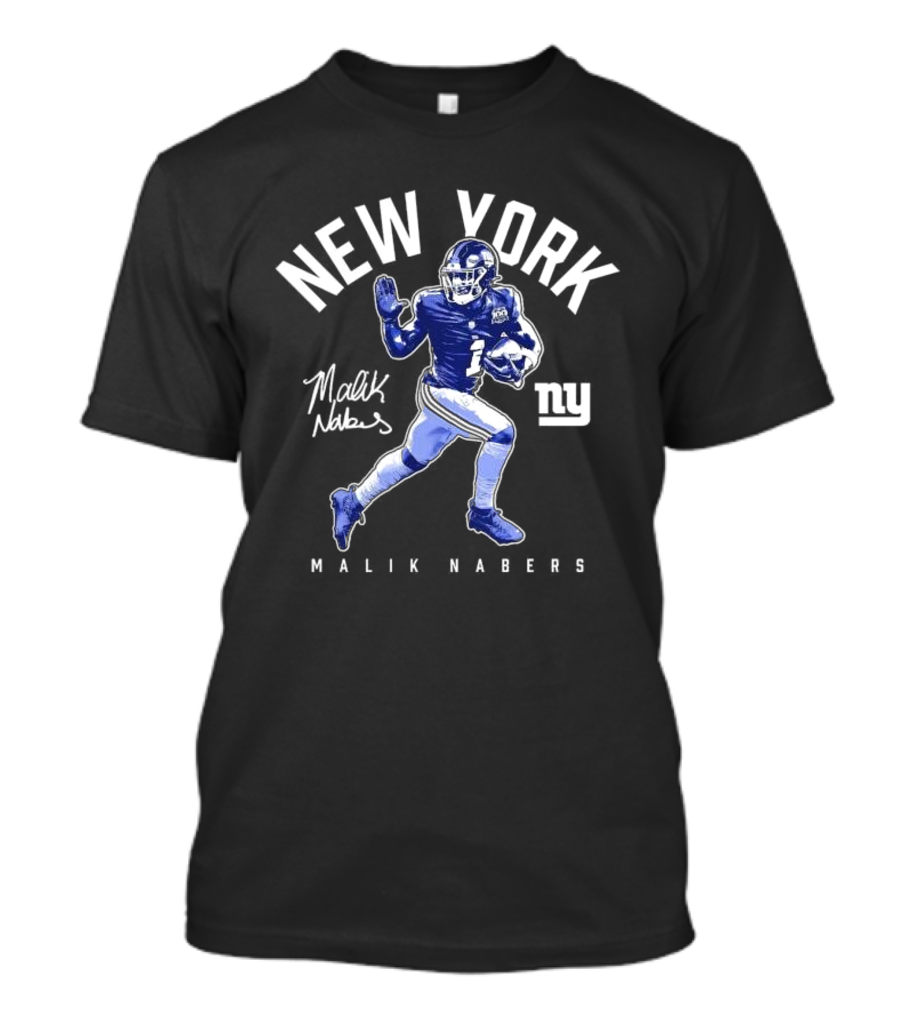 New York Malik Nabers Giants Stiff Arm T-Shirt