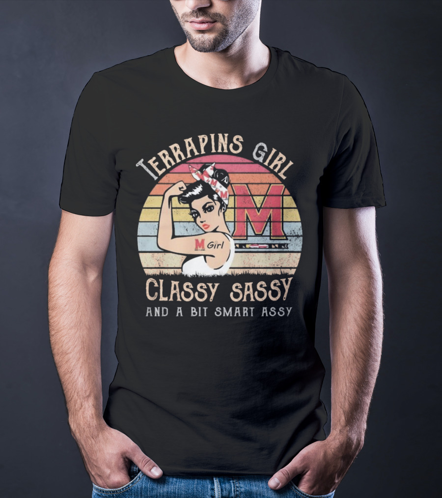 Terrapins Girl Classy Sassy And A Bit Smart Assy Vintage M Girl T-Shirt