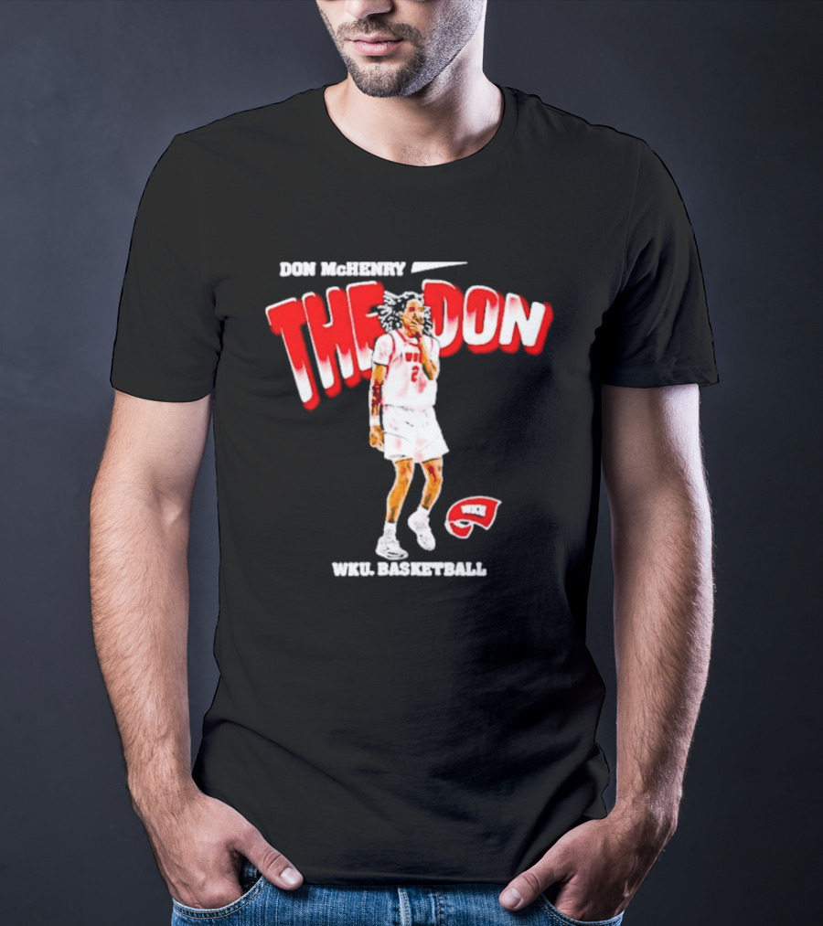 Don McHenry The Don WKU Basketball Western Kentucky Hilltoppers Player Cartoon T-Shirt