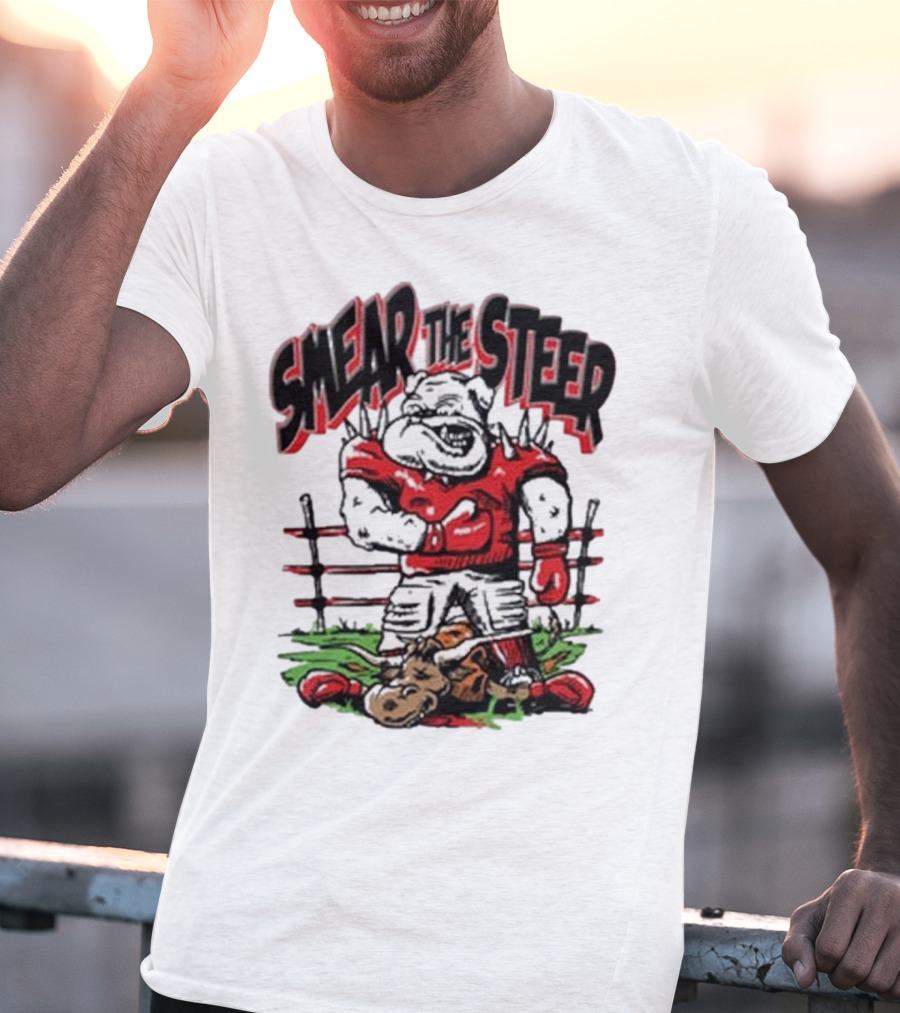 Georgia Bulldog Smear The Steer T-Shirt