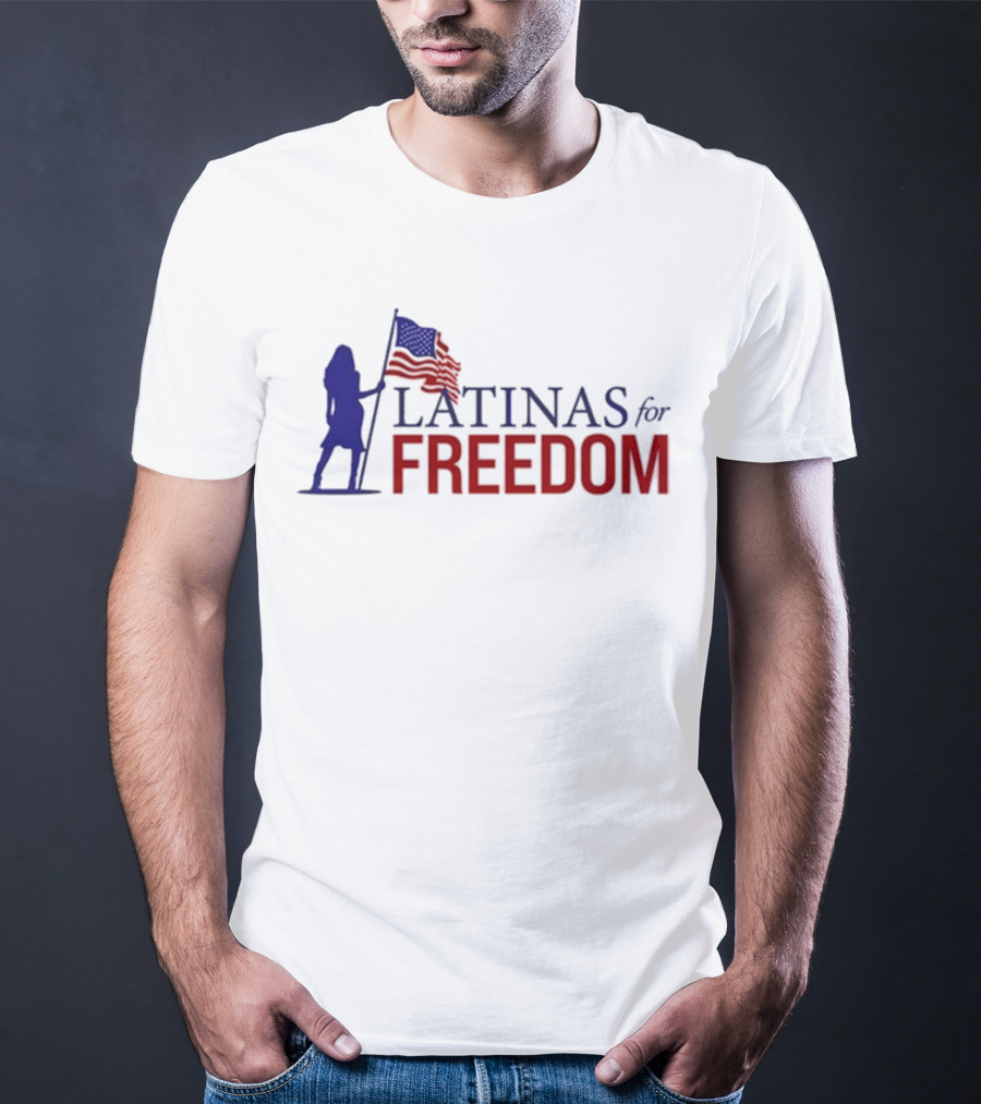 Latinas For Freedom American Flag T-Shirt