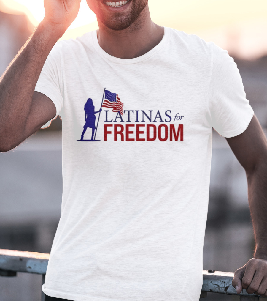 Latinas For Freedom American Flag T-Shirt