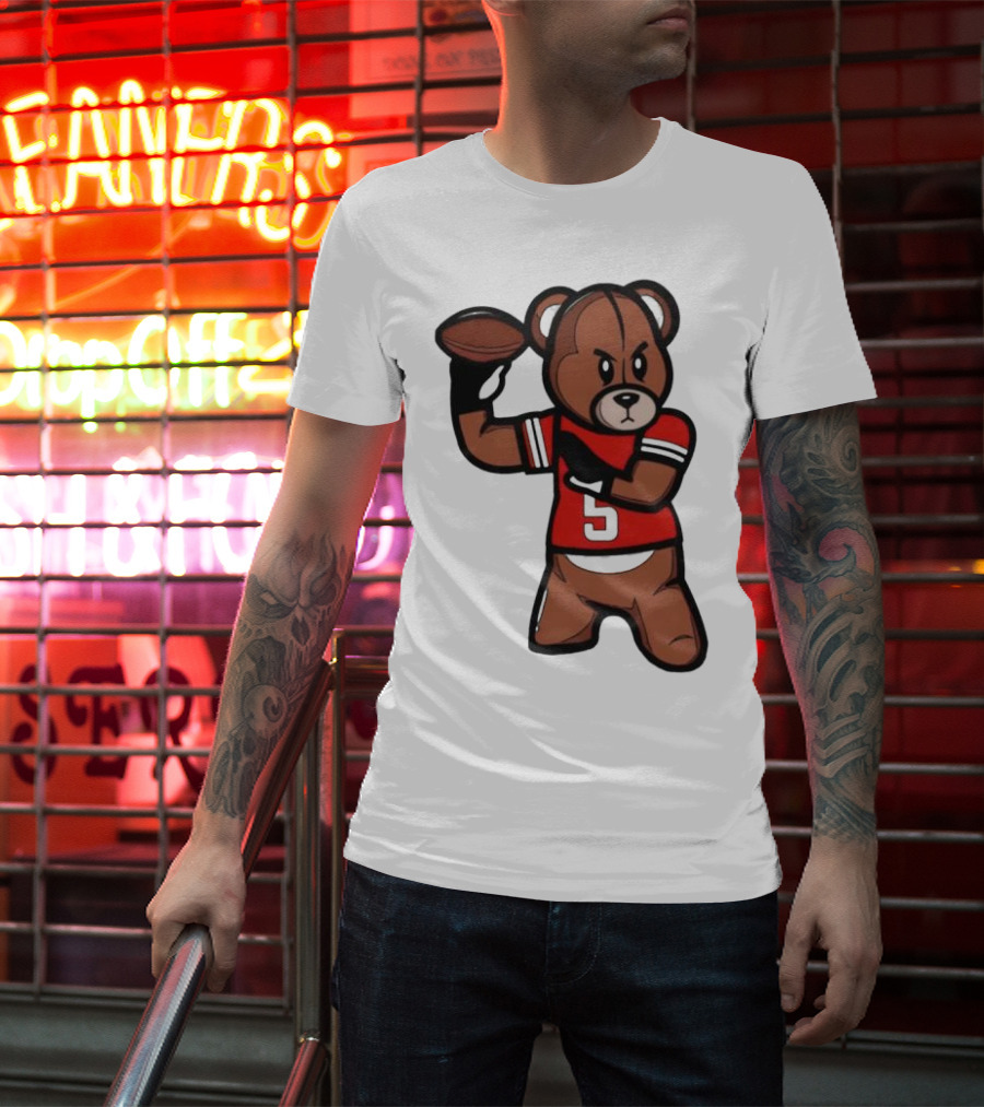 Louisville Teddy Bear Football Player Cartoon T-Shirt