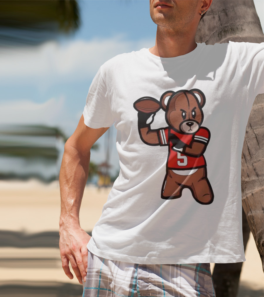 Louisville Teddy Bear Football Player Cartoon T-Shirt