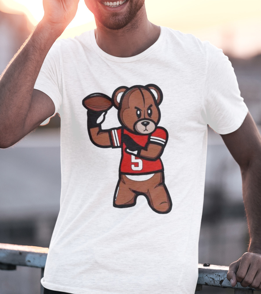 Louisville Teddy Bear Football Player Cartoon T-Shirt
