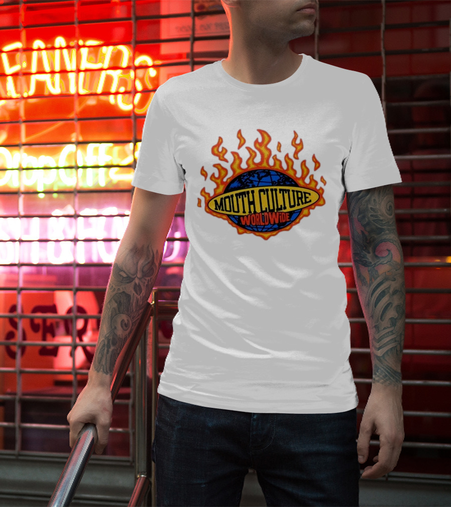 Mouth Culture Worldwide Flaming Globe T-Shirt
