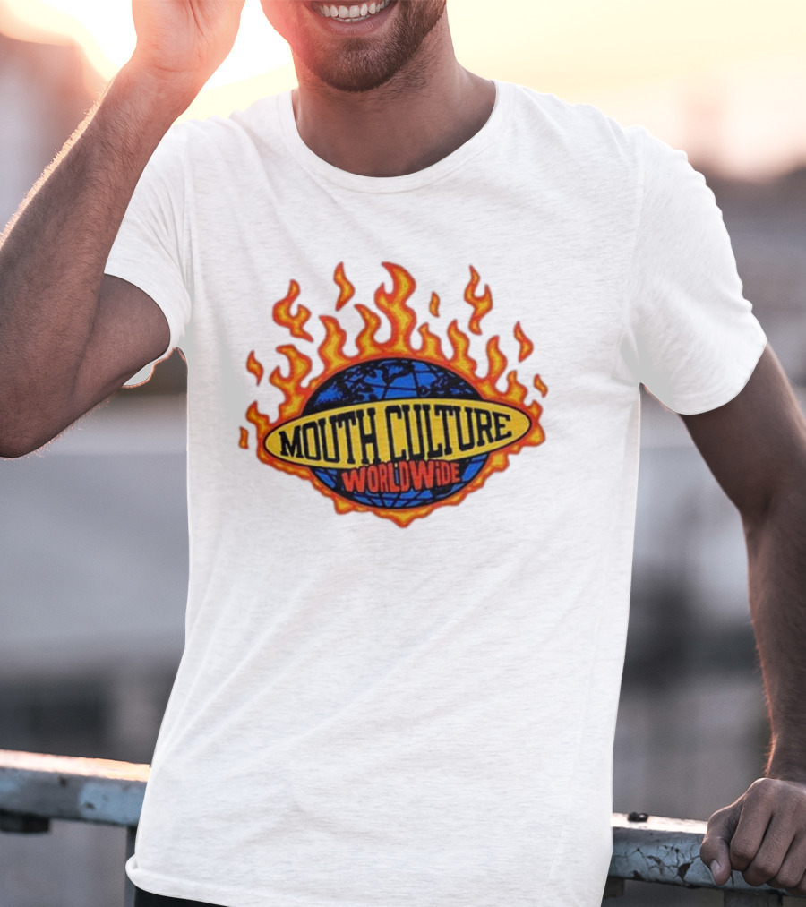 Mouth Culture Worldwide Flaming Globe T-Shirt