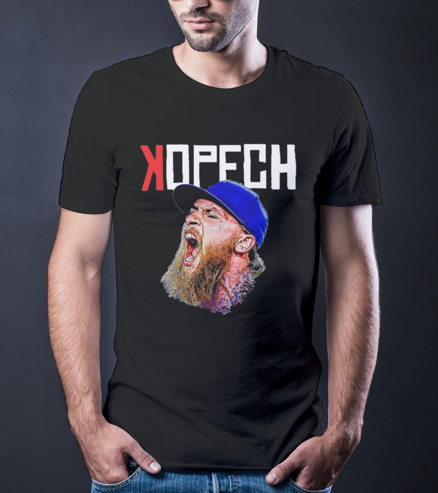 Michael Kopech Scream Yelling Illustration Blue Cap T-Shirt