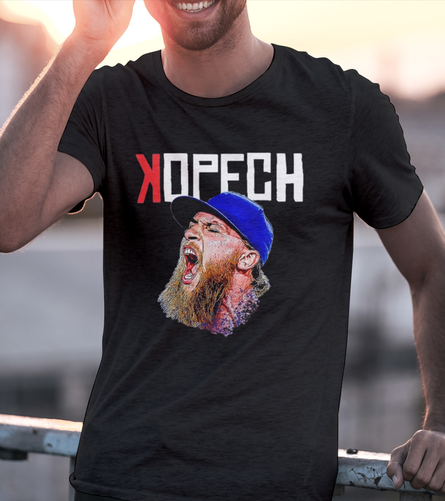 Michael Kopech Scream Yelling Illustration Blue Cap T-Shirt