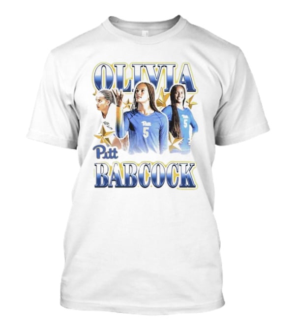 Olivia Babcock Pitt Panthers Volleyball Number 5 Collage Vintage T-Shirt
