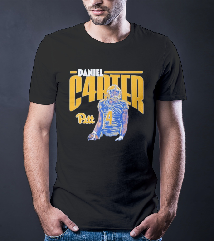 Daniel Carter Pitt Panthers Football Player Cartoon T-Shirt