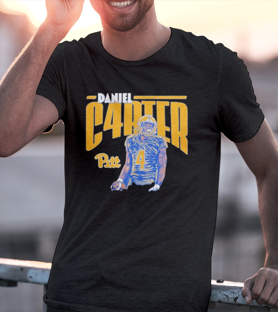 Daniel Carter Pitt Panthers Football Player Cartoon T-Shirt