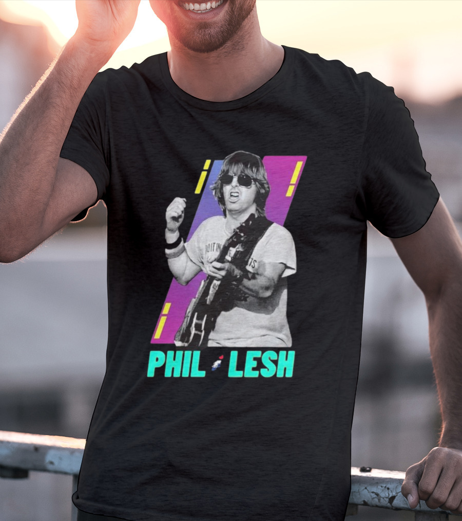 Phil Lesh Colorful Retro Style Grateful Dead Bassist Image T-Shirt