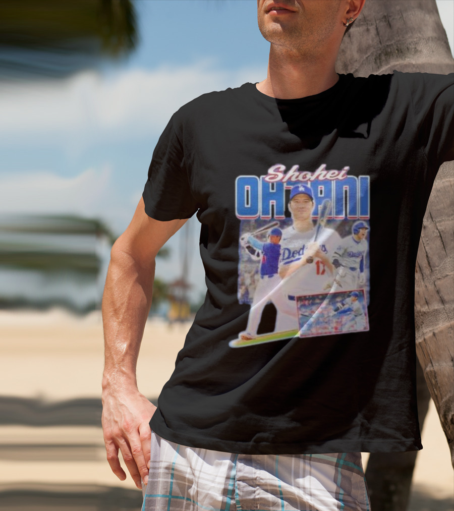 Shohei Ohtani Dodgers Baseball Collage T-Shirt