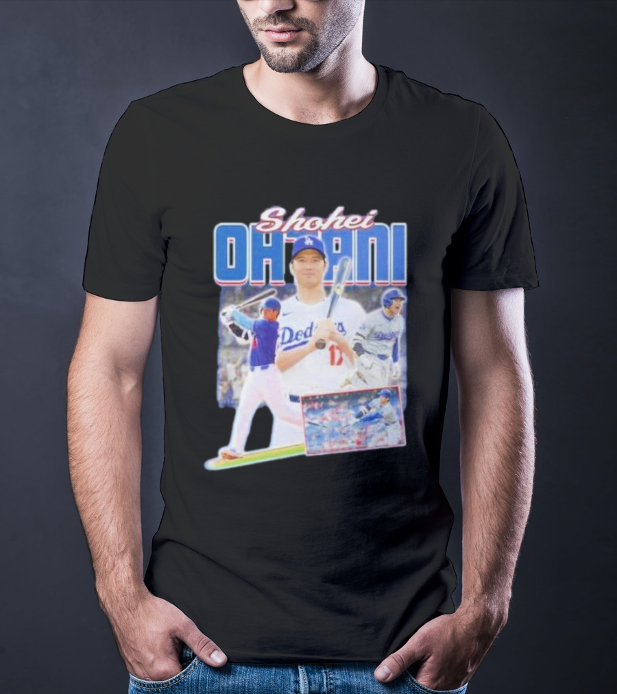 Shohei Ohtani Dodgers Baseball Collage T-Shirt