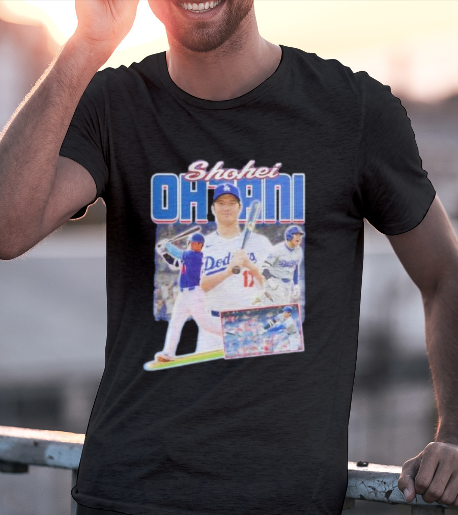Shohei Ohtani Dodgers Baseball Collage T-Shirt