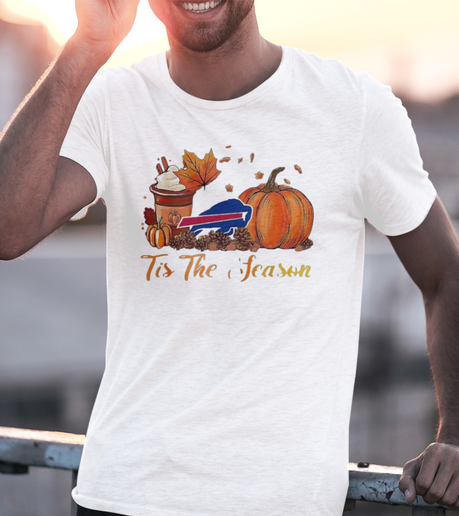 Buffalo Bills Tis The Season Pumpkin Latte Autumn Football T-Shirt