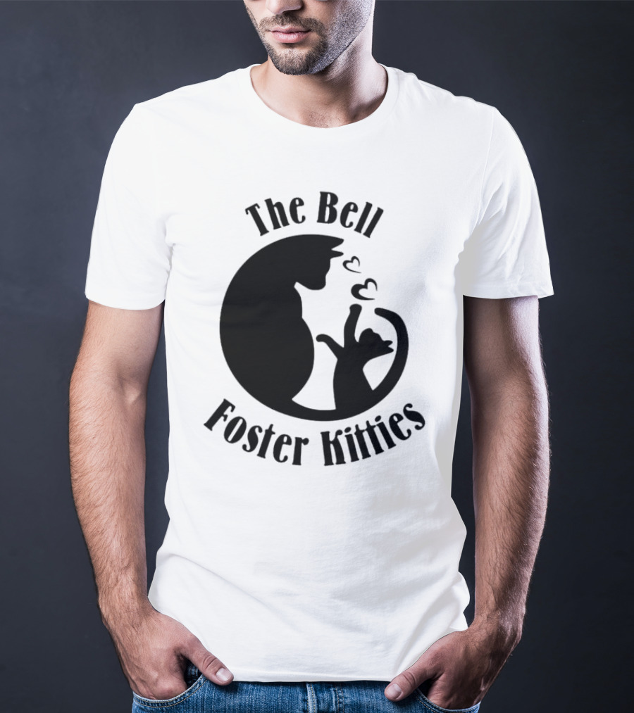 The Bell Foster Kitties Cat Silhouette With Hearts T-Shirt