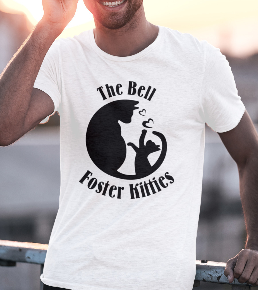 The Bell Foster Kitties Cat Silhouette With Hearts T-Shirt