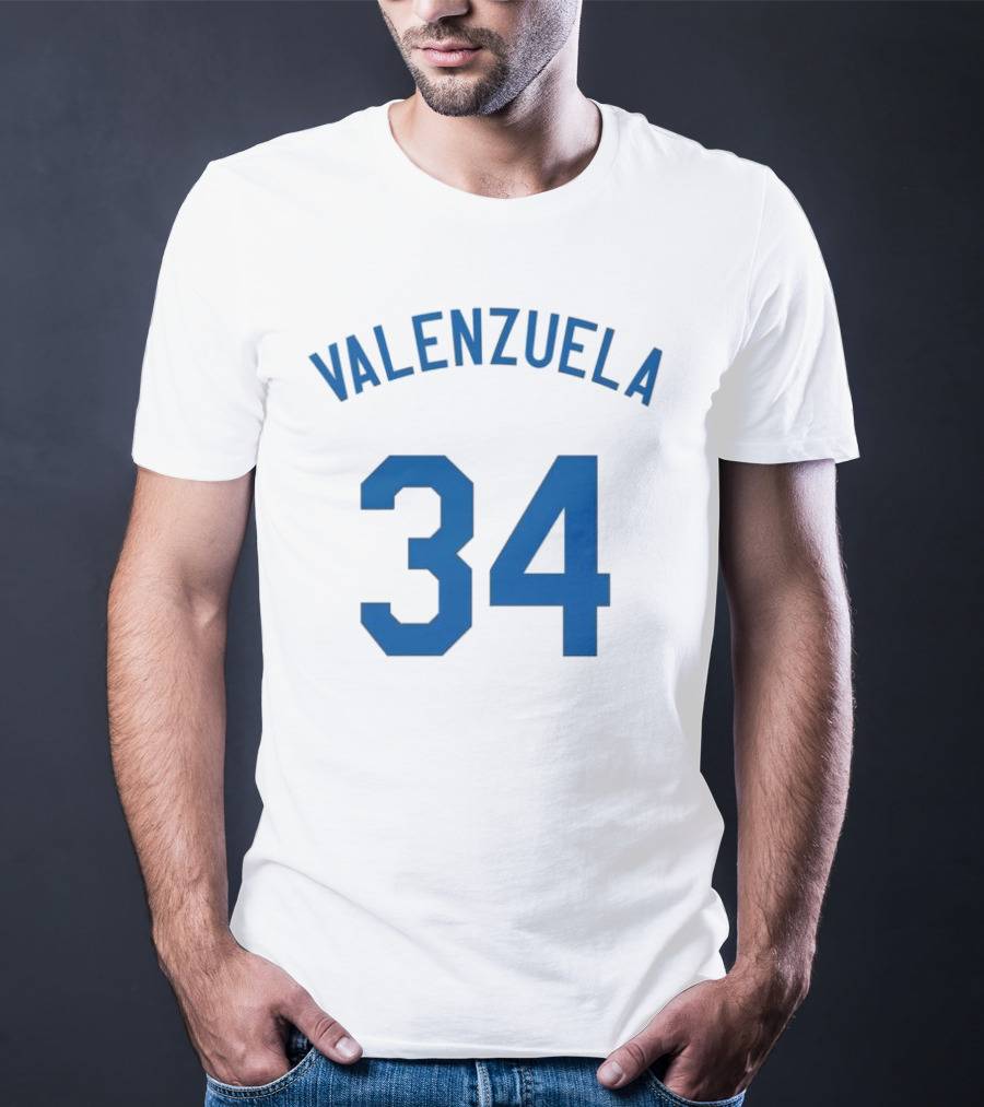 Valenzuela 34 Los Angeles Dodgers Fernando Valenzuela Iconic Baseball Jersey Number T-Shirt