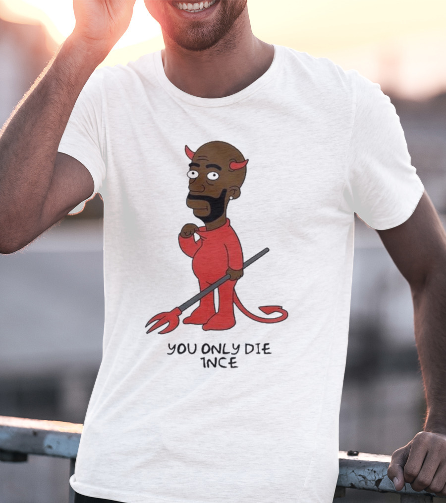 Freddie Gibbs Gibbsons You Only Die 1Nce Devil Cartoon Character T-Shirt