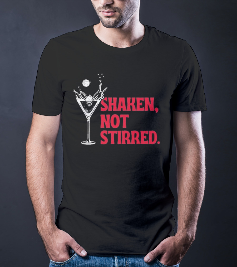 Rutgers Scarlet Knights Shaken Not Stirred Martini Basketball T-Shirt