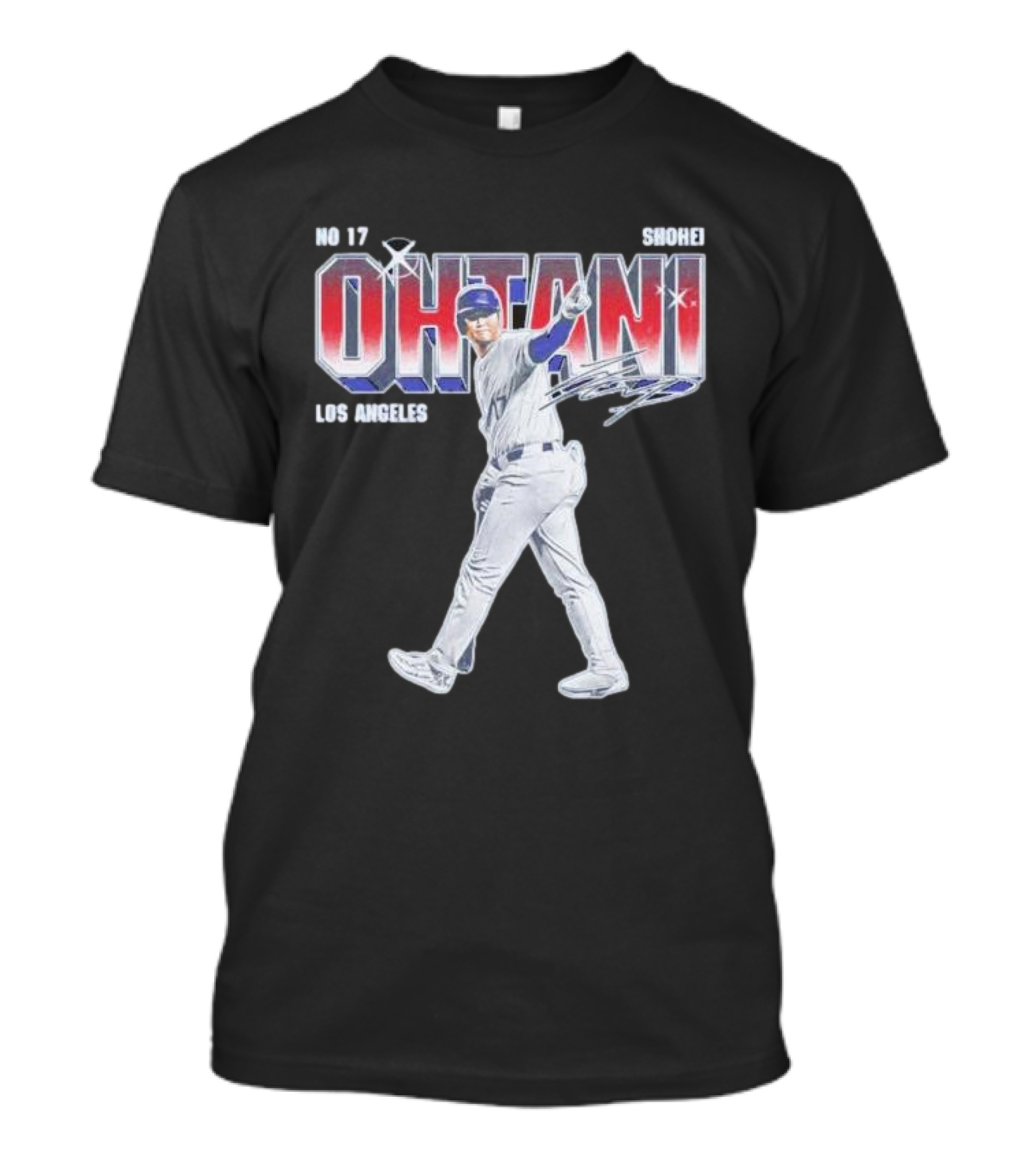 Shohei Ohtani No 17 Los Angeles Signature Baseball T-Shirt