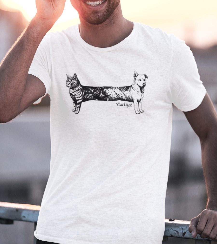 Cat Dog Hybrid Design Catdog T-Shirt