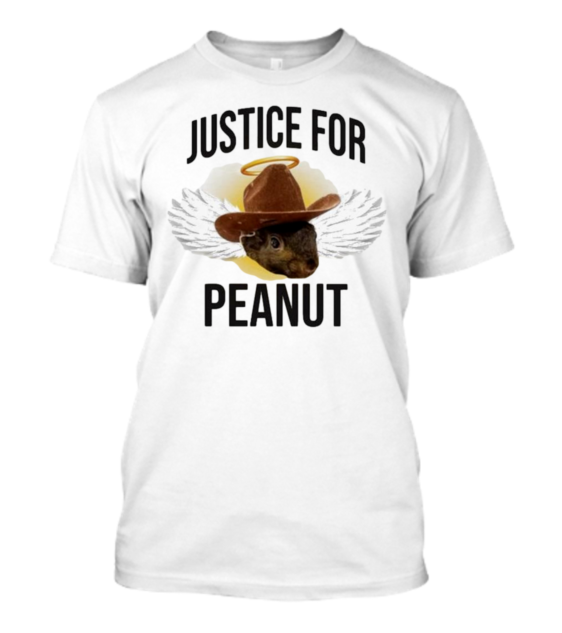 Justice For Peanut Angel Cowboy Wings T-Shirt