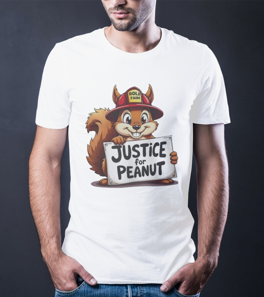 Justice For Peanut Rold FaIm Squirrel Lover T-Shirt