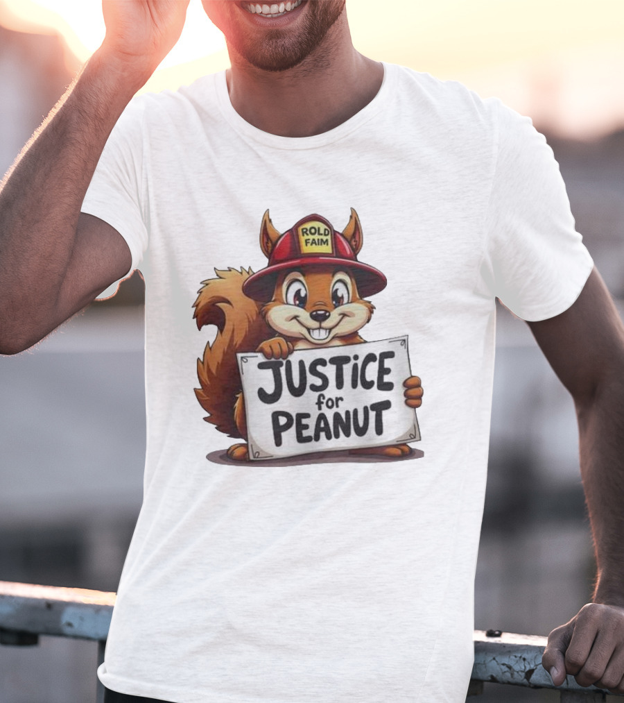 Justice For Peanut Rold FaIm Squirrel Lover T-Shirt