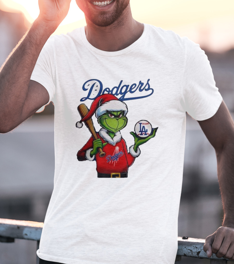 Dodgers MLB Los Angeles The Grinch Grinchmas Christmas T-Shirt