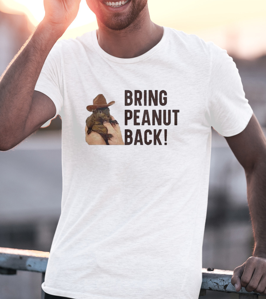 Bring Peanut The Squirrel Back Cowboy Hat Image T-Shirt