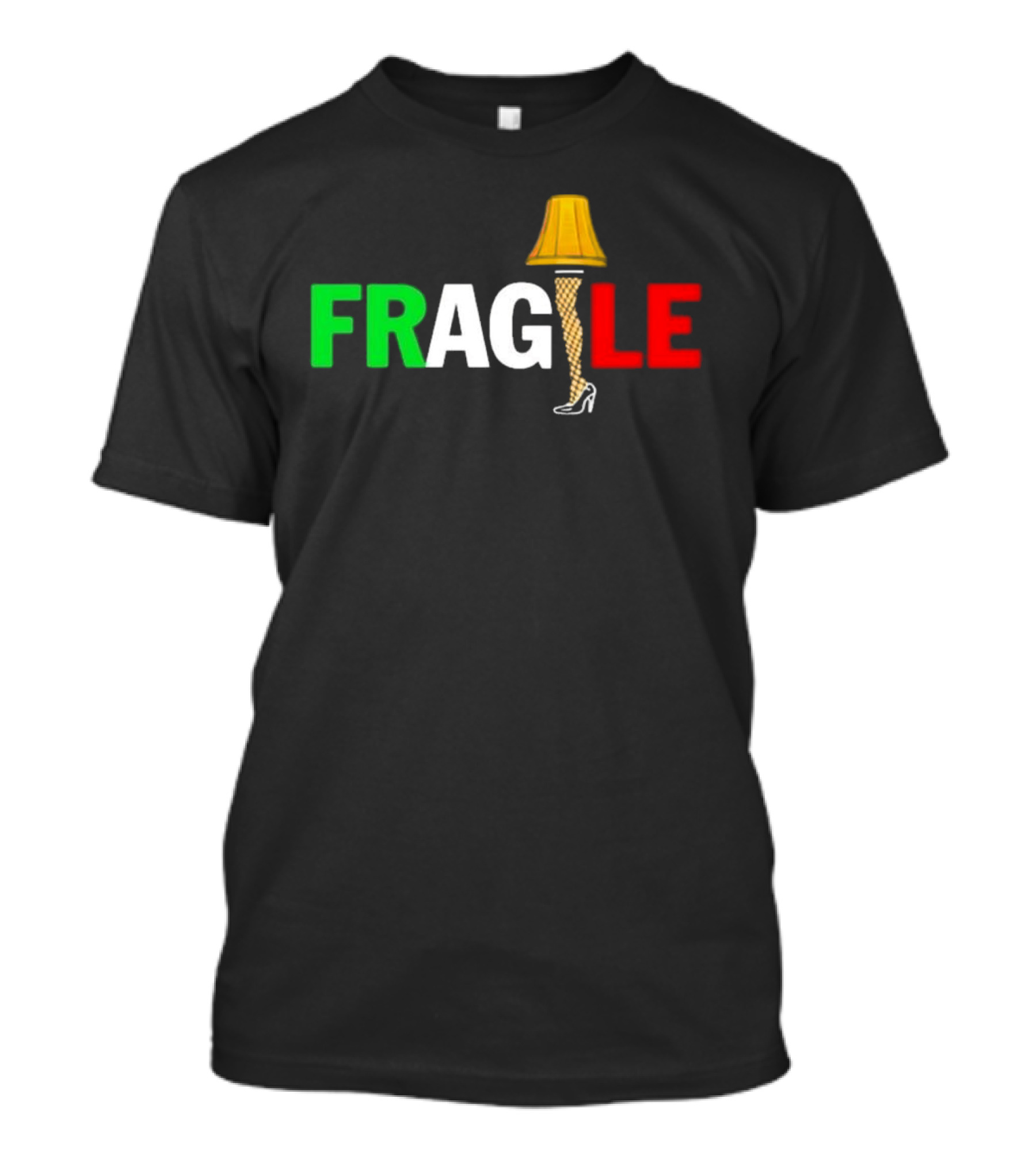 Fragile Italian Christmas Leg Lamp T-Shirt