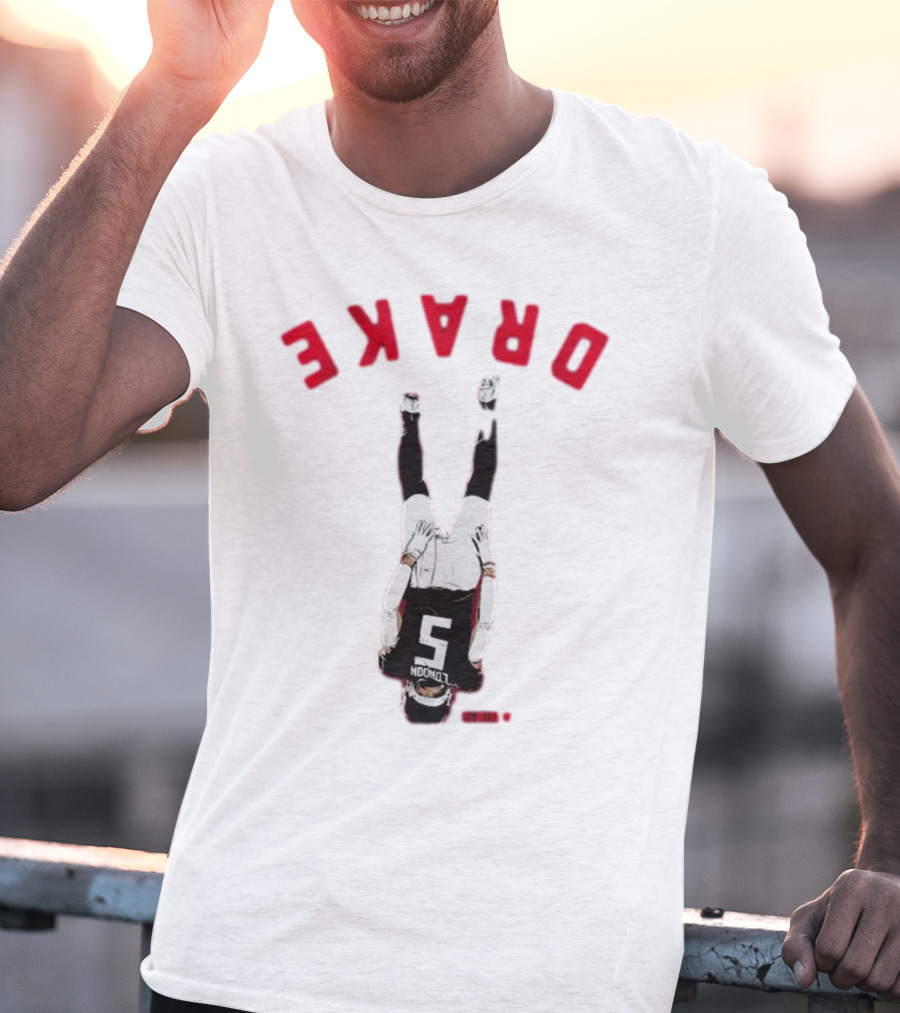 Drake London Upside Down Jersey Number Five T-Shirt