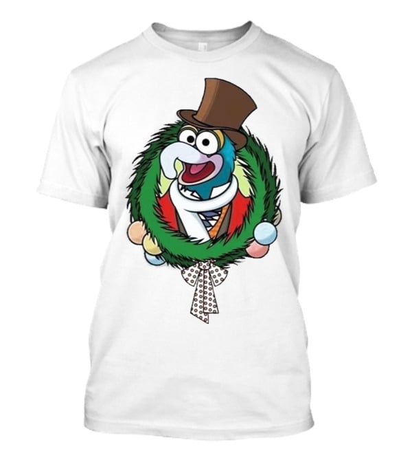 Cute Gonzo The Muppet Christmas Carol Wreath T-Shirt