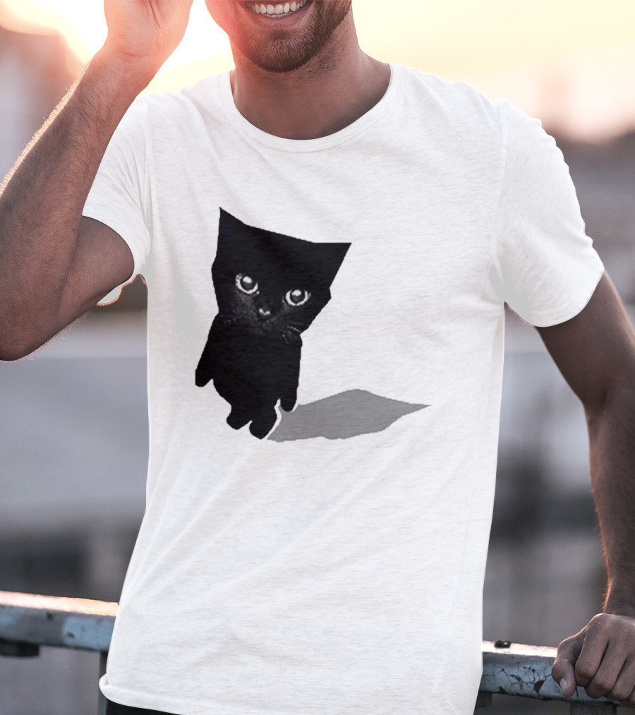 Cat Sluj Art Bro Shadow Black Kitty Image T-Shirt