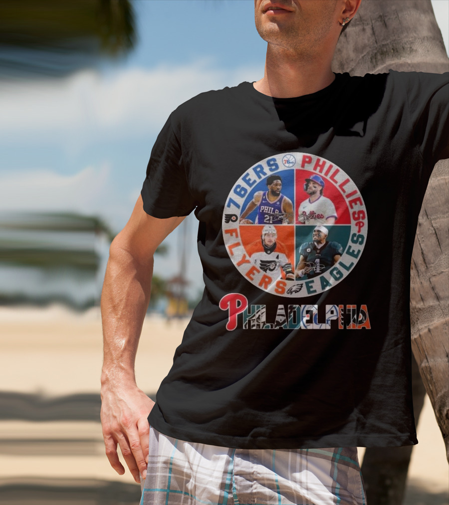 Philadelphia 76ers Phillies Eagles Flyers T-Shirt