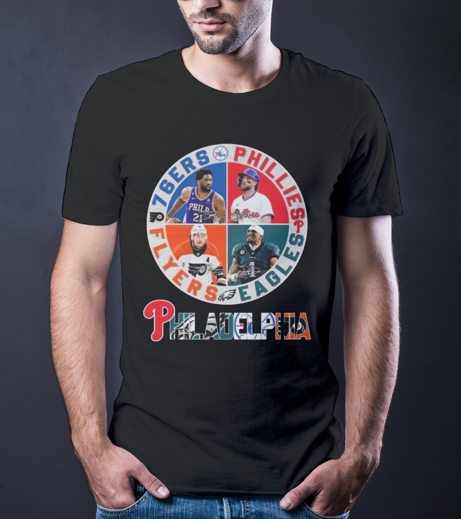Philadelphia 76ers Phillies Eagles Flyers T-Shirt