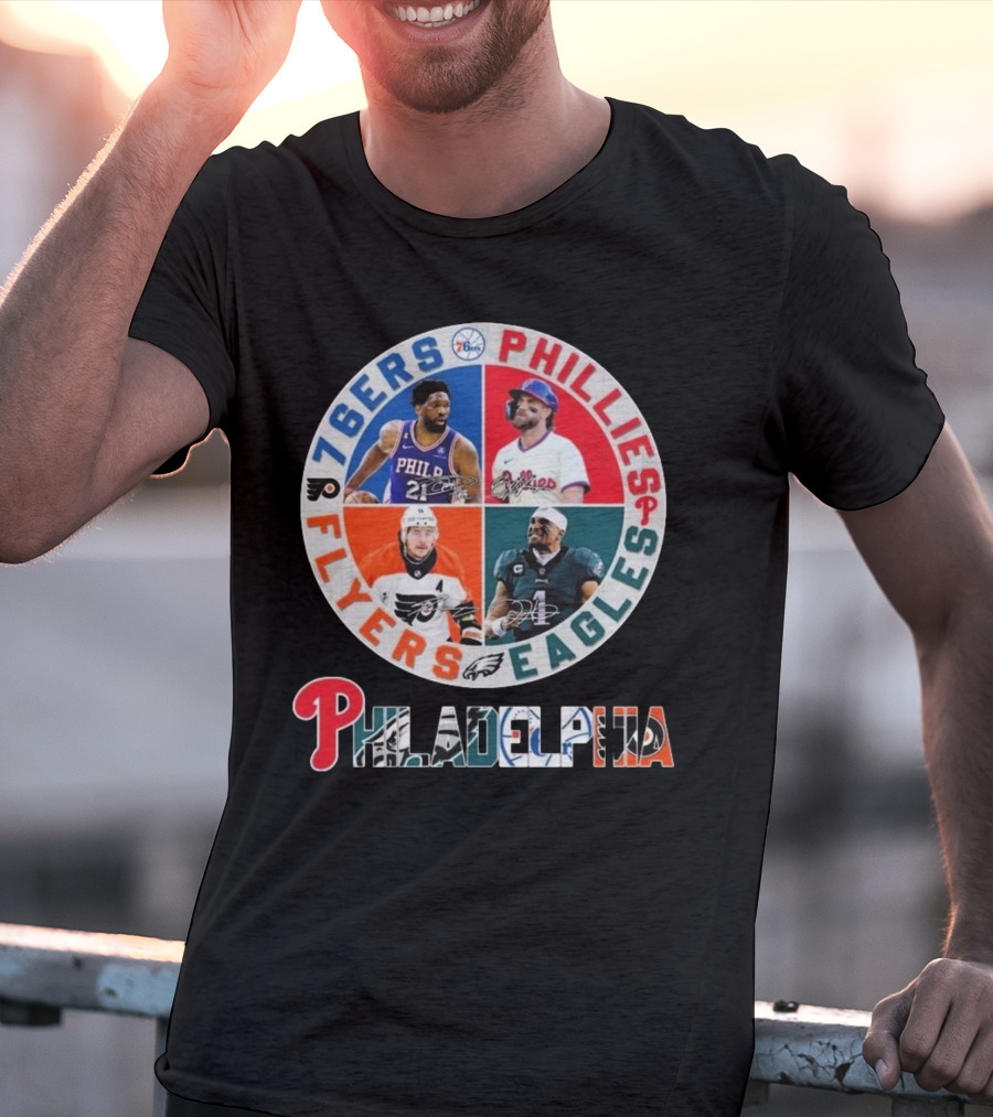 Philadelphia 76ers Phillies Eagles Flyers T-Shirt